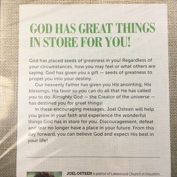 Joel Osteen DVD Lot (2) Seeds of Greatness Are in You~Flood of Favor~NEW Sealed - Picture 6 of 6
